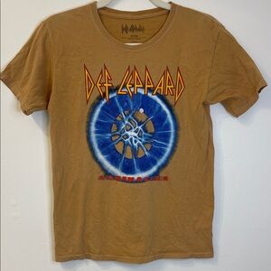 Def Leppard Tan Graphic Tee Size 11/12